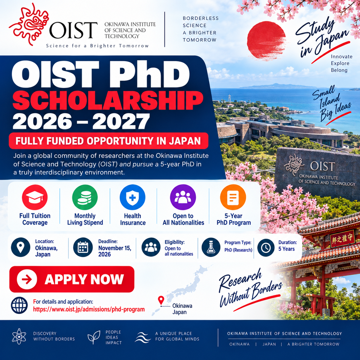 OIST PhD Program 2026–2027