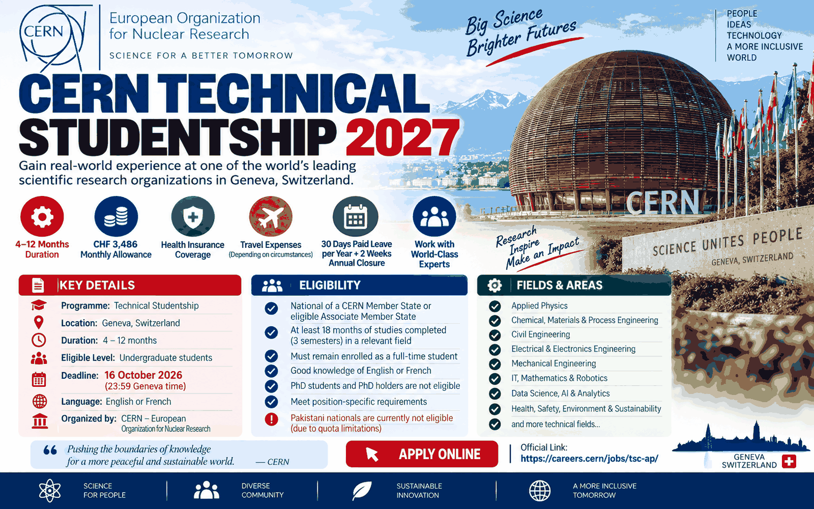 CERN Technical Studentship 2027