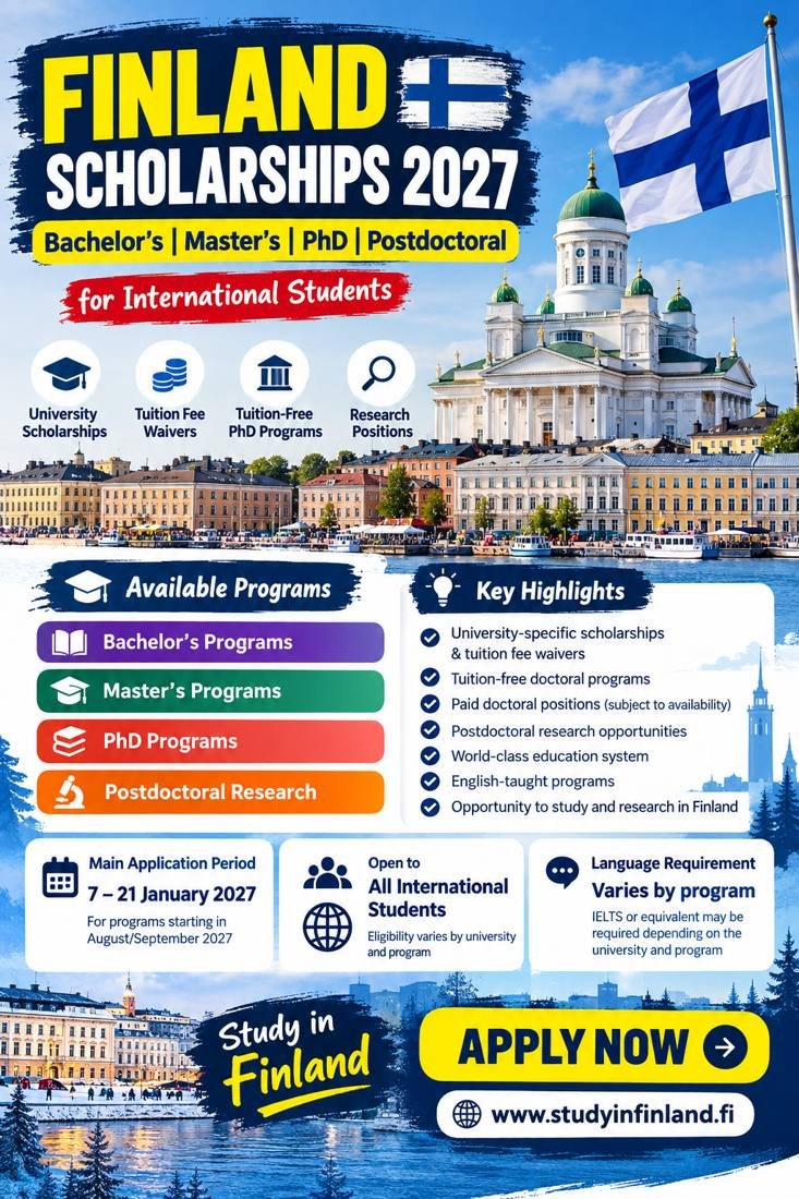Finland Scholarships – Bachelor’s & Master’s Scholarships for International Students