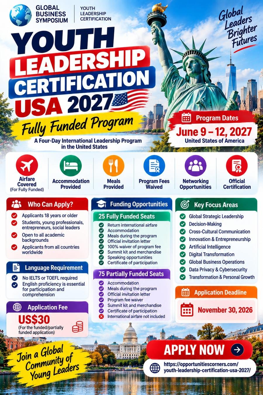 Youth Leadership Certification USA – Fully Funded Leadership Program