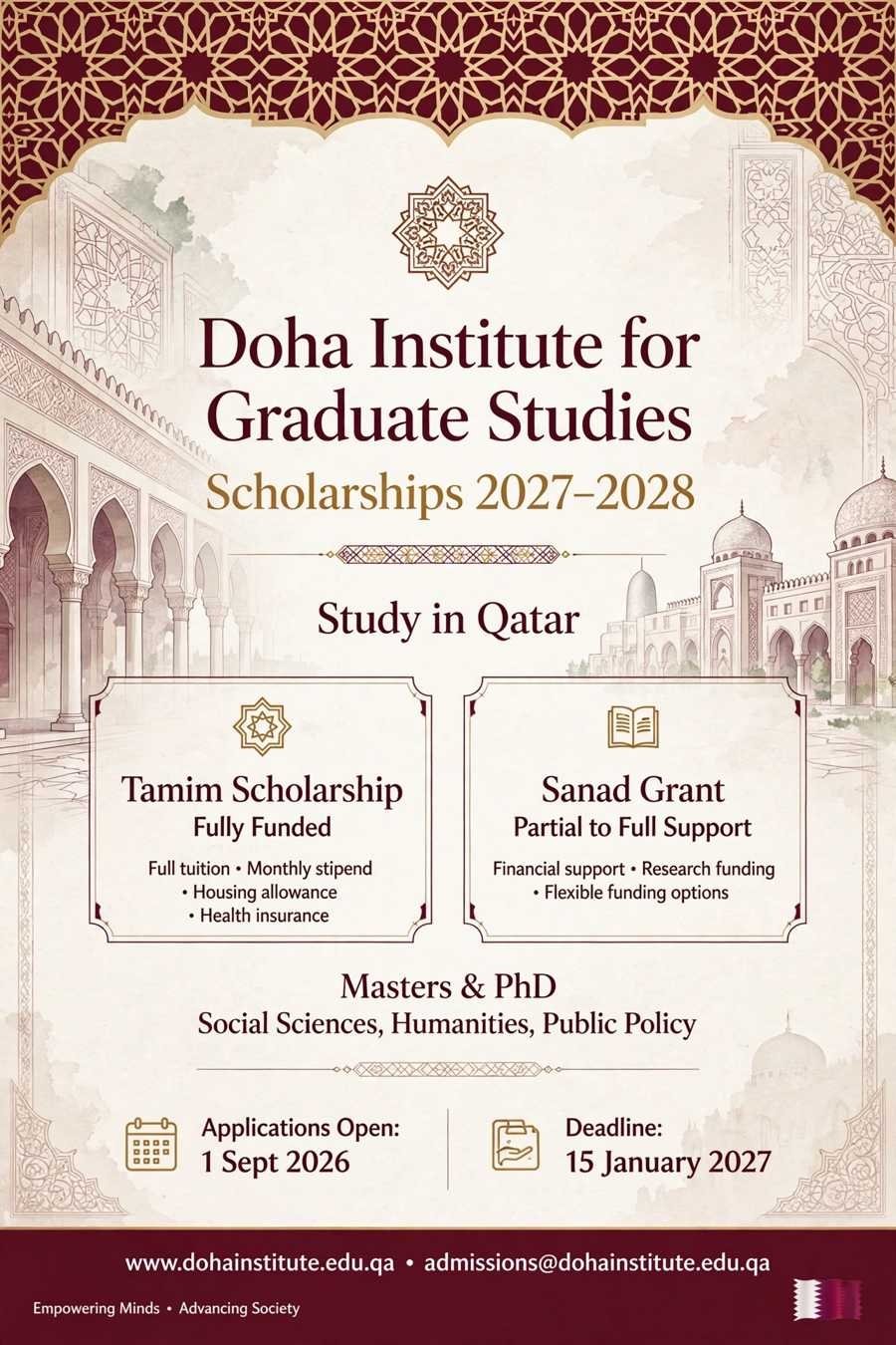 Doha Institute for Graduate Studies Scholarships in Qatar
